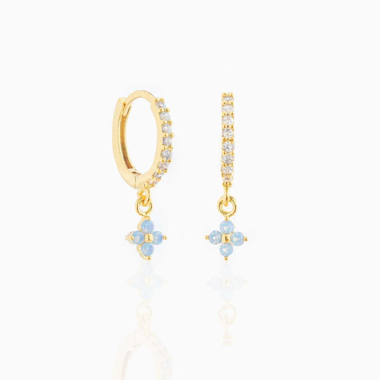 Small And Beautiful Flower Earrings Micro-inlaid Ear Clip