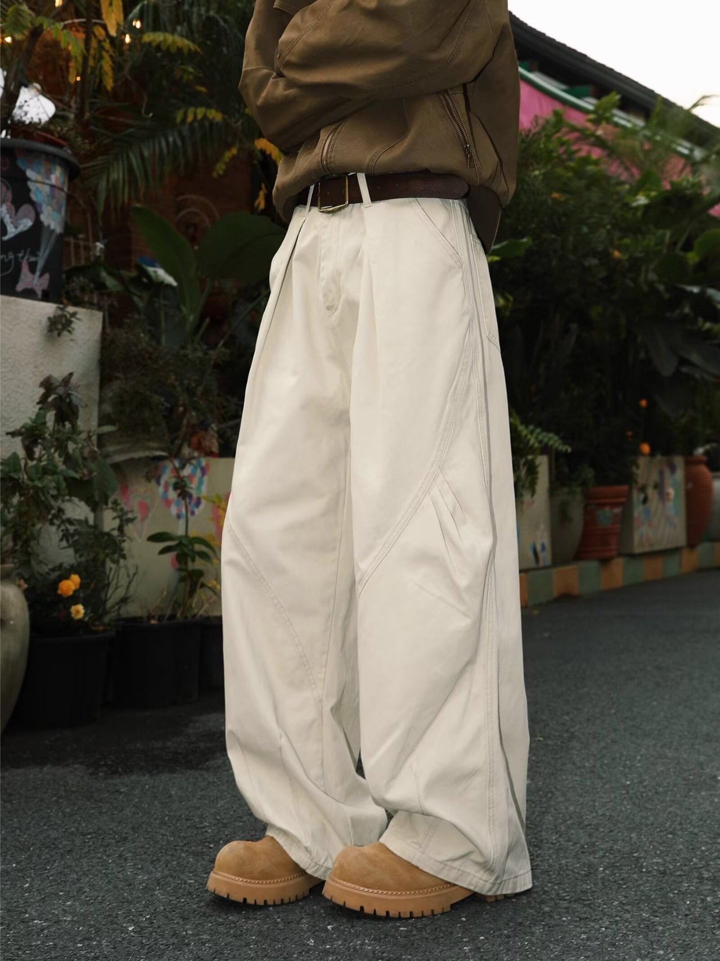 American High Street Pleated Straight Men's Loose All-matching Pants