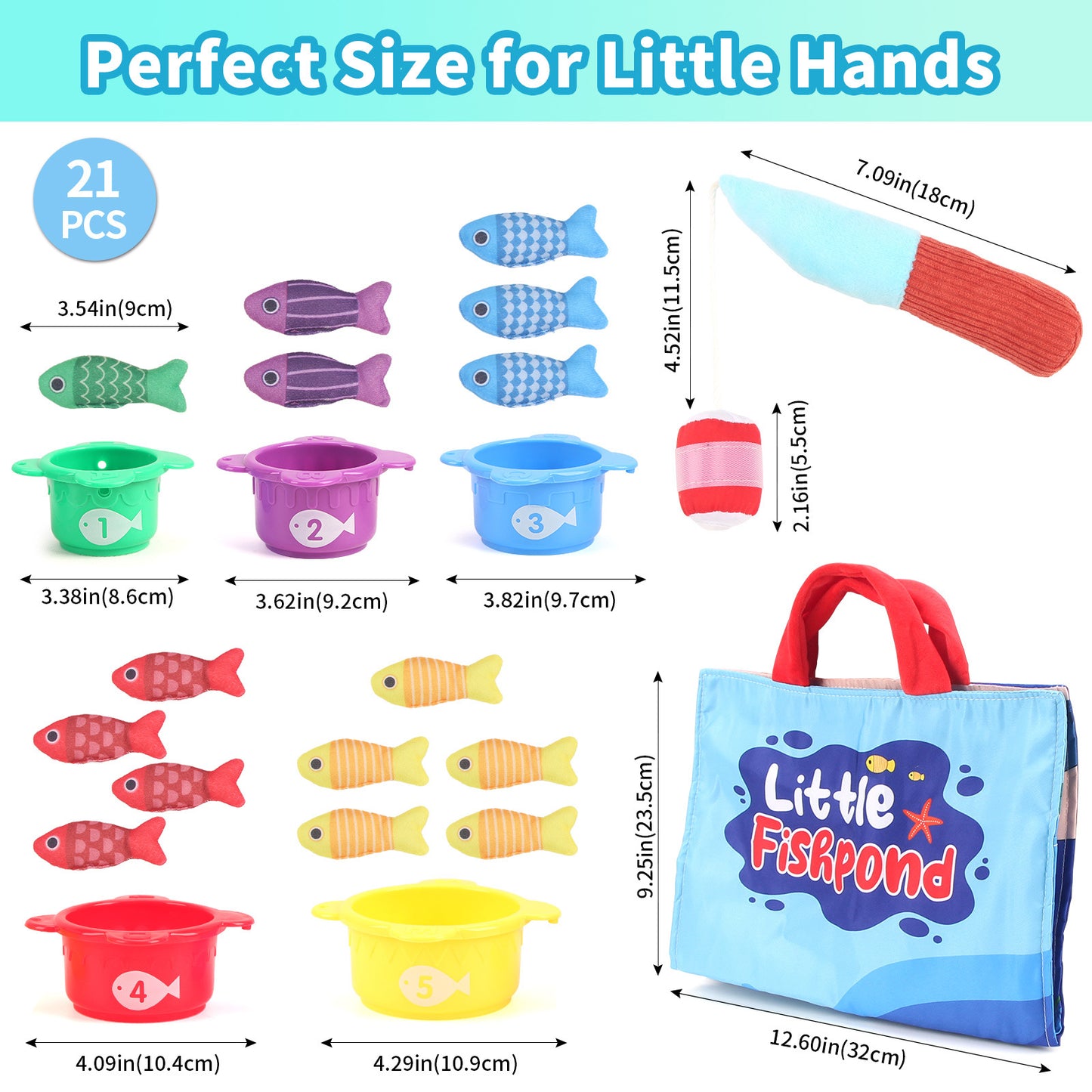 Baby Angeln Spielzeug Drei-dimensional Stoff Krabbeln Frühen Bildung Aufklärung
