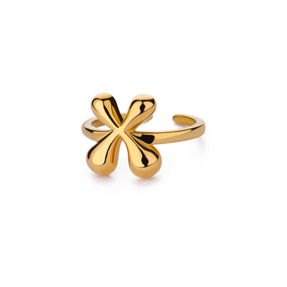 Cute Bubble Letters Ring Gold 18K Gold Plated Ring