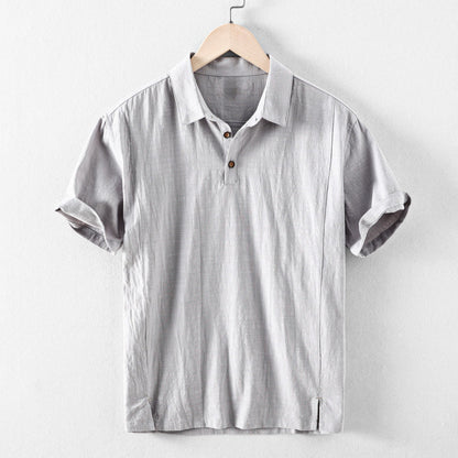 Men's Cotton And Linen Shirt Leisure Breathable Coat