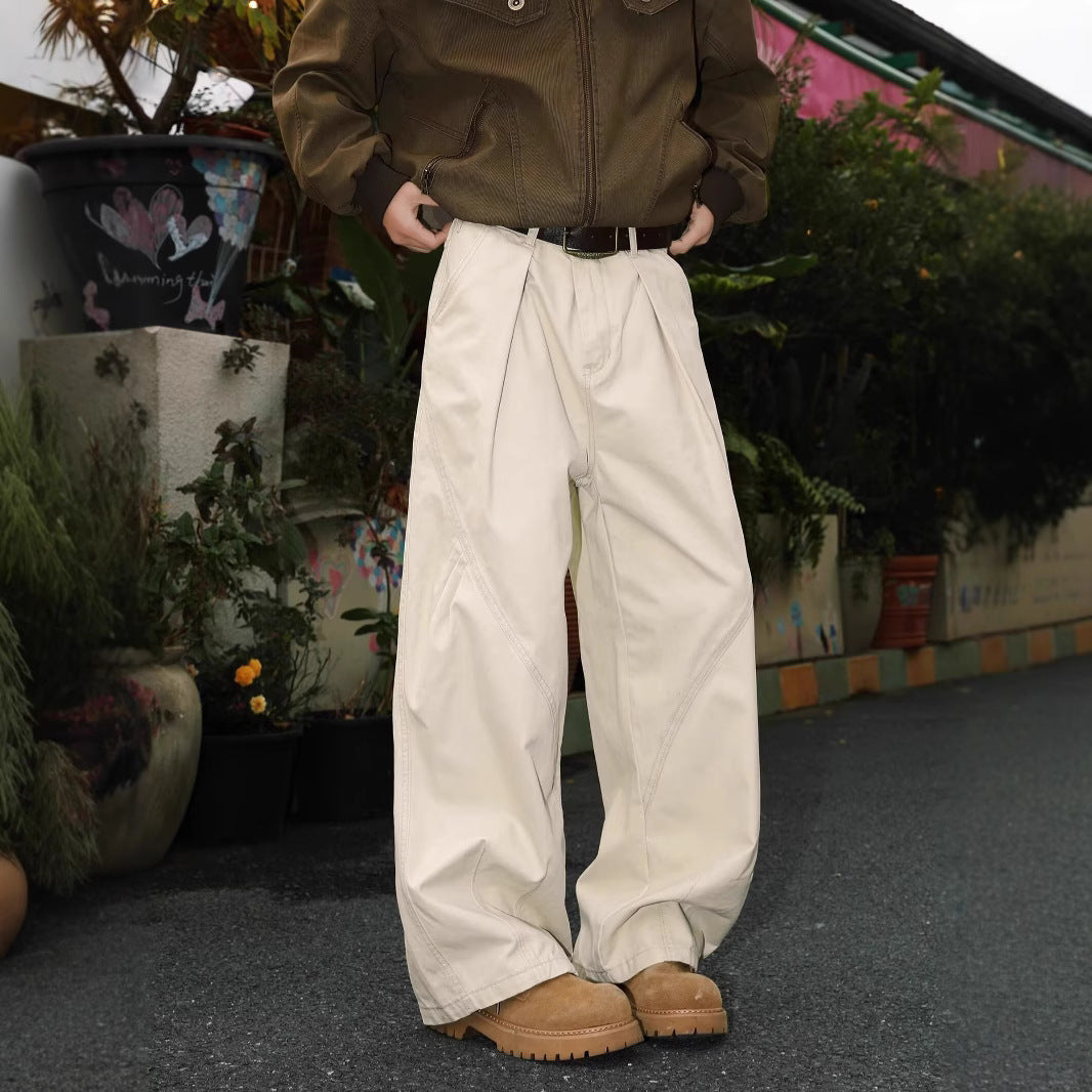 American High Street Pleated Straight Men's Loose All-matching Pants