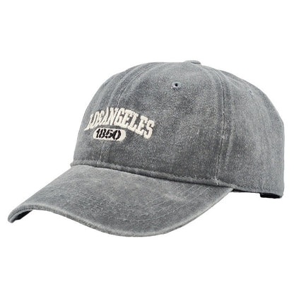 Retro Personalized Washed Distressed Letters Embroidered Peaked Cap
