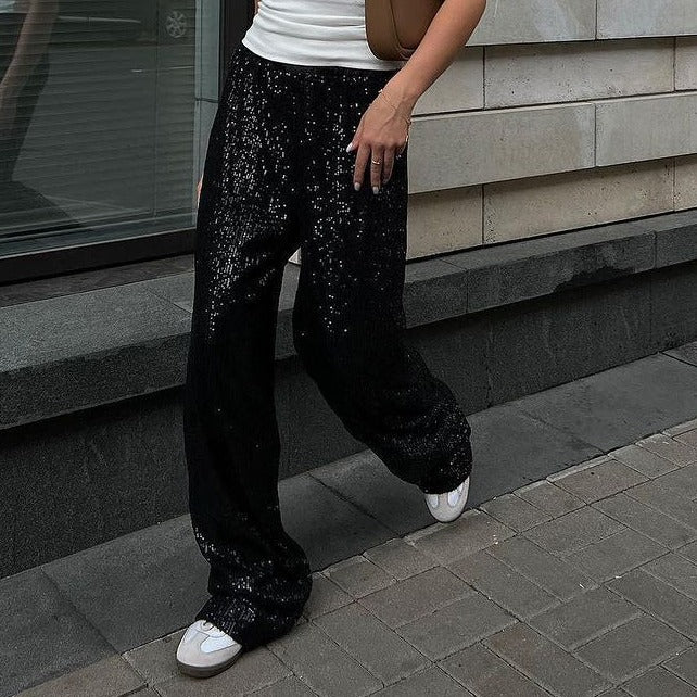 Loose Women's Wear Wide Leg Pants Fashion Straight - X2-Shopping