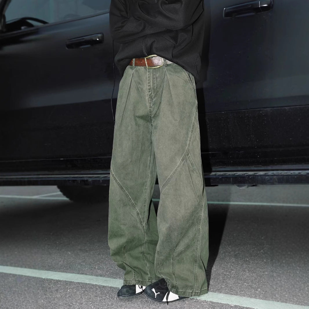 American High Street Pleated Straight Men's Loose All-matching Pants