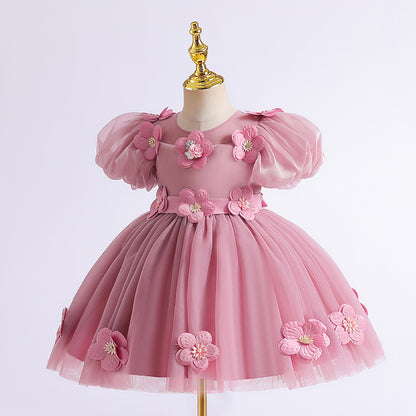Modisches High-End-Blumenkleid für Mädchen