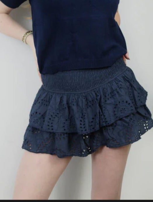 Women's Skirt Pleated Ruffle Print - X2-Shopping