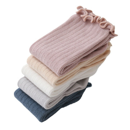 Children's Wooden Ear Over The Knee Mid-calf Length And Knee High Socks - X2-Shopping