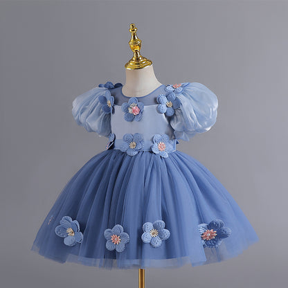 Modisches High-End-Blumenkleid für Mädchen