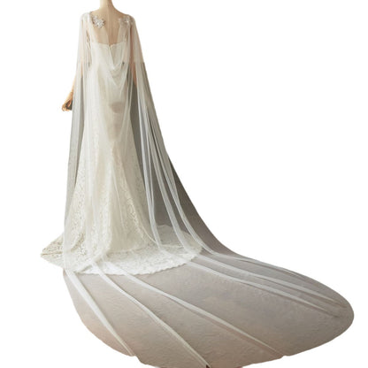 Mesh Lace New Style Bridal Wedding Shawl