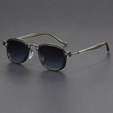 Plastic Metal Retro Square Frame Sunglasses