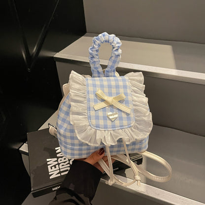 Sweet Lace Mini Checkered Backpack