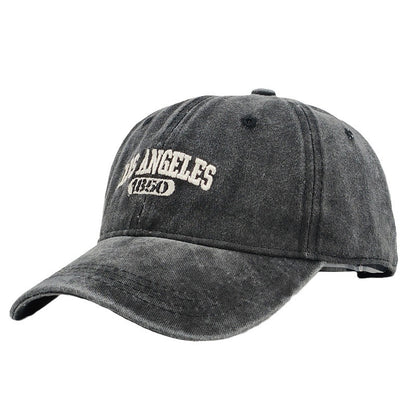 Retro Personalized Washed Distressed Letters Embroidered Peaked Cap