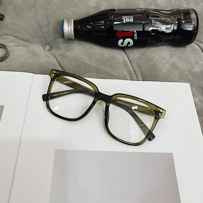 Internet Celebrity Vintage With Large Rims Glasses Women's Korean-style Ins Round Face - X2-Shopping