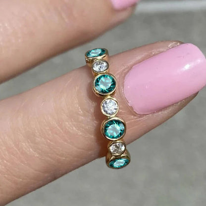 Zircon Gang Drill Refined And Simple Ring