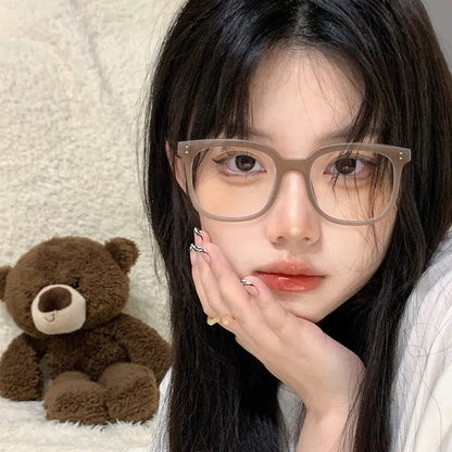 Internet Celebrity Vintage With Large Rims Glasses Women's Korean-style Ins Round Face - X2-Shopping