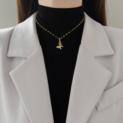 Women's Zircon Cute Butterfly Luxury Necklace