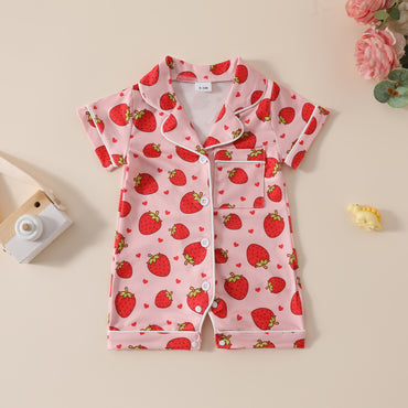 Bedruckter, modischer, personalisierter Mädchen-Jumpsuit mit Schleife