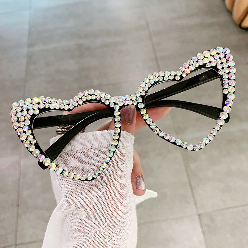 Female Cute Cat Eye Heart-shaped Sun Glasses - X2-Shopping