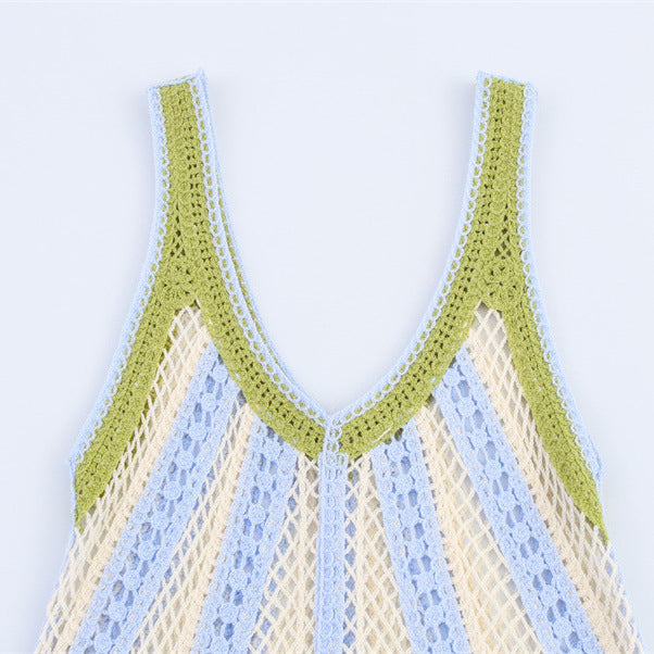 Hawaiian Vacation Style Crocheted Camisole Top