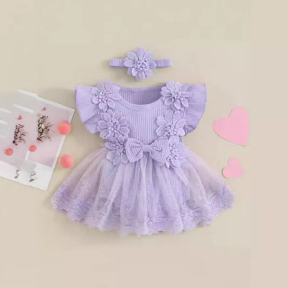 Baby Kurzarm-Strampelkleid