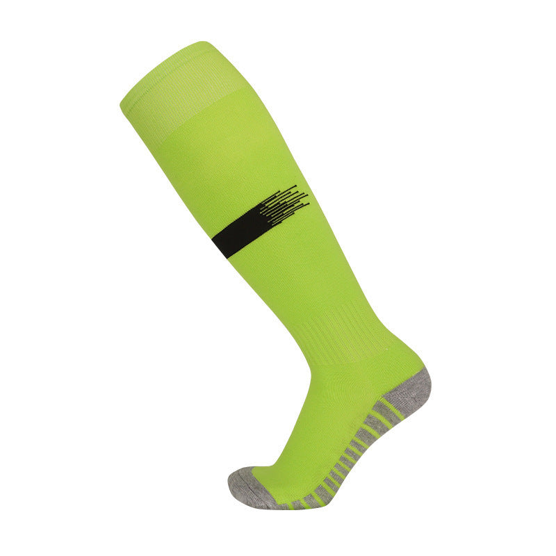 Lange, verdickte Fußballsocken für Herren, Handtuchunterseite, Trainingssport