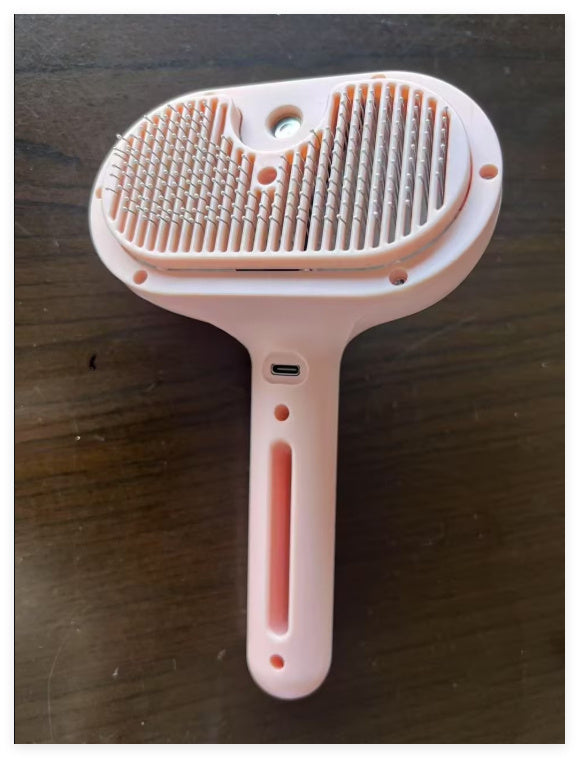 Pet Comb Self Cleaning Pets Hair Remover Brush For Dogs Grooming Tools Dematting Comb Built-in Mist Humidifier Pet Products - X2-Shopping