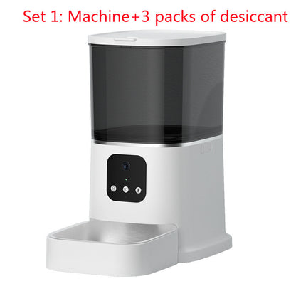Pet Automatic Feeder Large Capacity Smart Voice Recorder APP Control Timer Feeding Cat Dog Food Dispenser With WiFi Pet Bowl - X2-Shopping