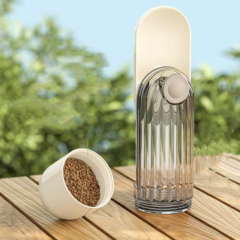 2 In 1 Pet Water Cup Segment Design Green Dog Walking Portable Drinking Cup Dog Feeding Supplies Pet Supplies Dog Walking Water Feeder Pets Products - X2-Shopping