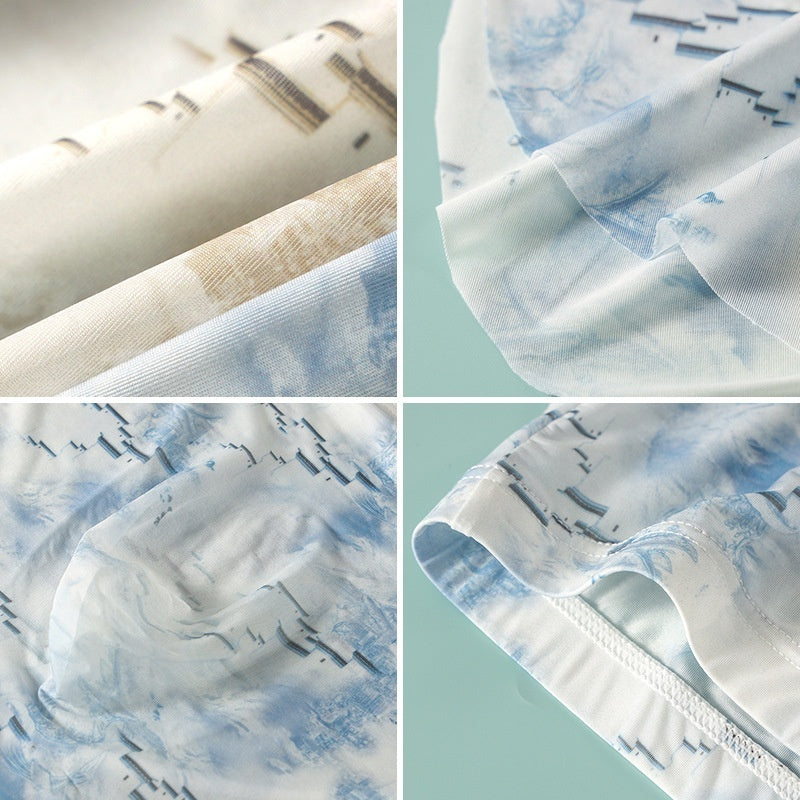 ملابس داخلية رجالية شفافة رفيعة للغاية بدون درزات من Ice Silk Sense، حقيبة كبيرة محدبة على شكل حرف U