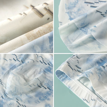 ملابس داخلية رجالية شفافة رفيعة للغاية بدون درزات من Ice Silk Sense، حقيبة كبيرة محدبة على شكل حرف U