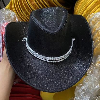Cowboy Hat Men's Double-sided Suede Sun Hat With Wide Brim