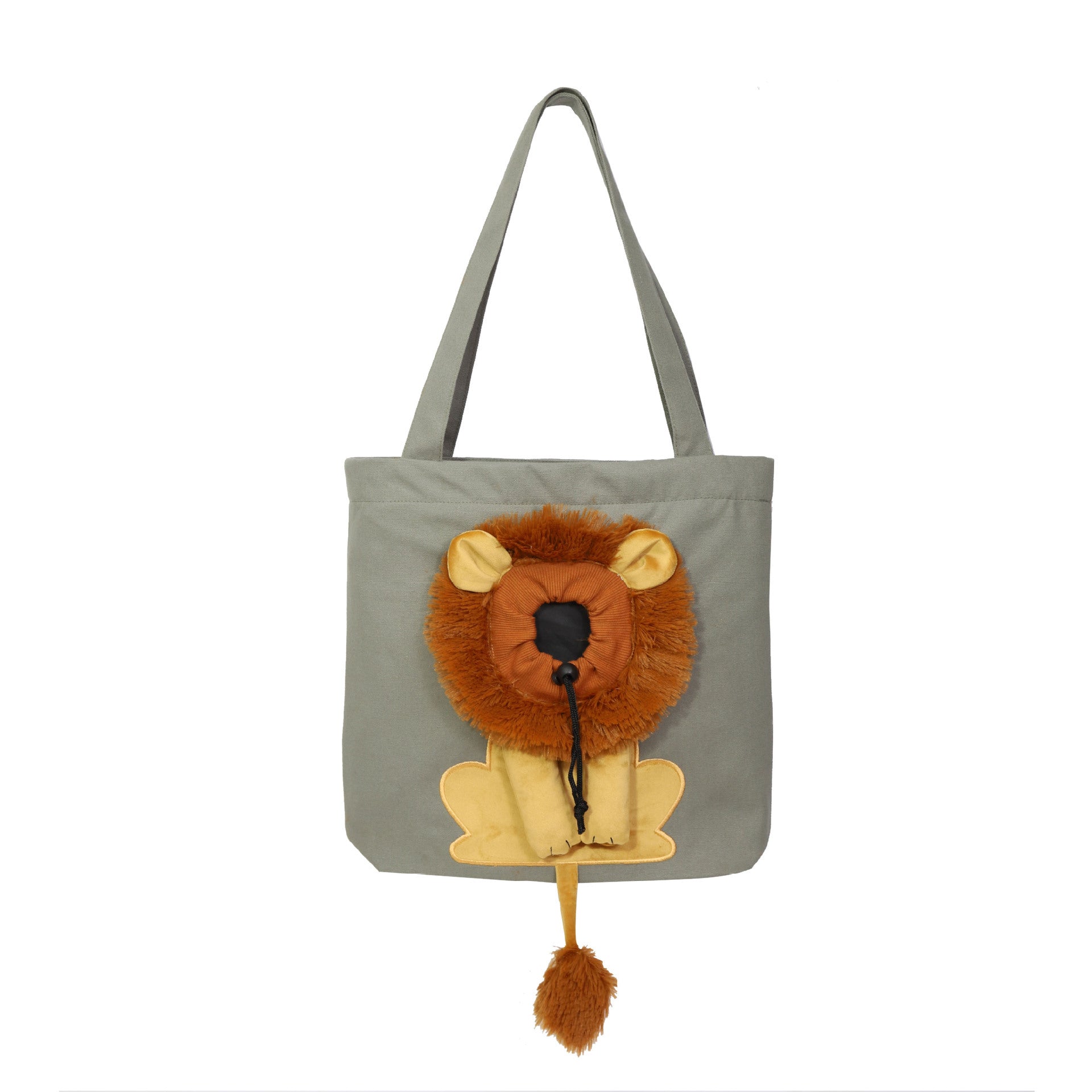 Soft Pet Carriers Lion Design Portable Breathable Bag Cat Dog Carrier Bags Outgoing Travel Pets Handbag With Safety Zippers - X2-Shopping