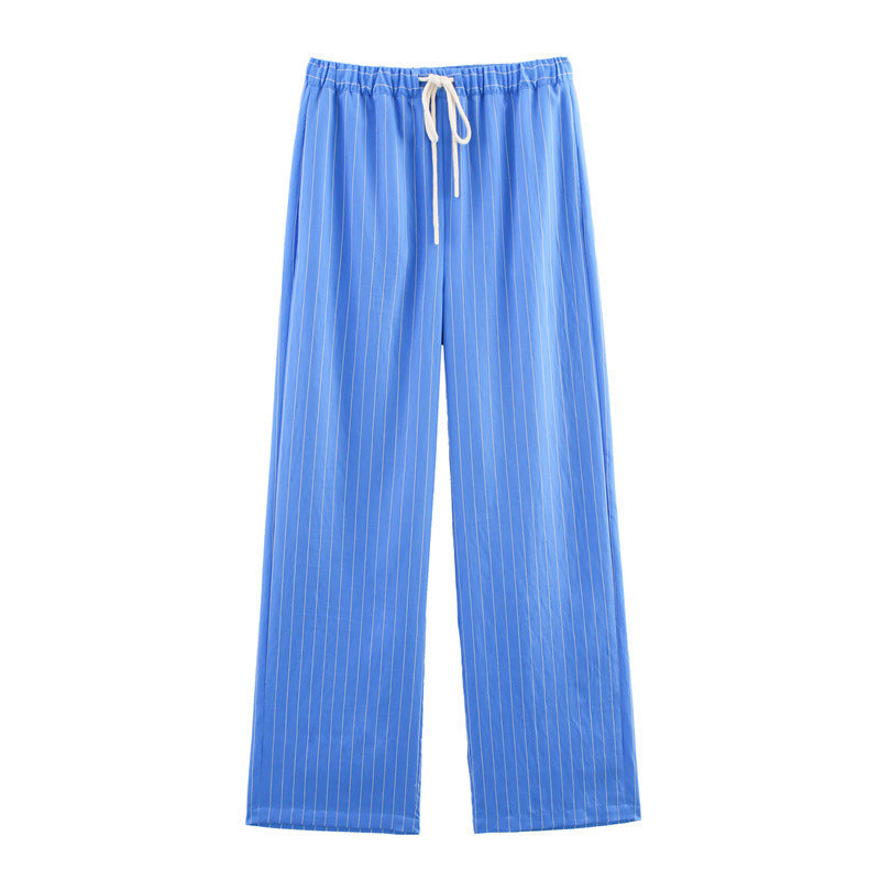 Loose Striped Shirt Pants Suit - X2-Shopping