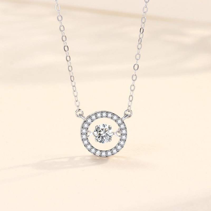 S925 Silber Pulsierende Herz Smart Sterling Silber Halskette Für Frauen