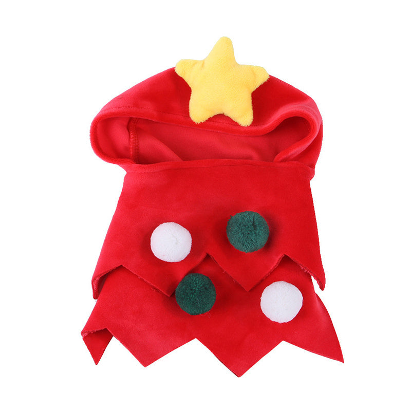 Cute Dog Cat Costume Christmas Cloak Halloween Disguise Cat - X2-Shopping