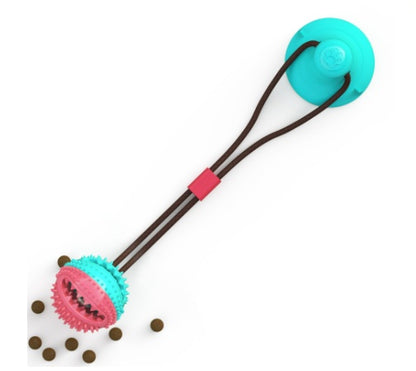 Dog Toys Silicon Suction Cup Tug Interactive Dog Ball Toy For Pet Chew Bite Tooth Cleaning Toothbrush Feeding Pet Supplies - X2-Shopping