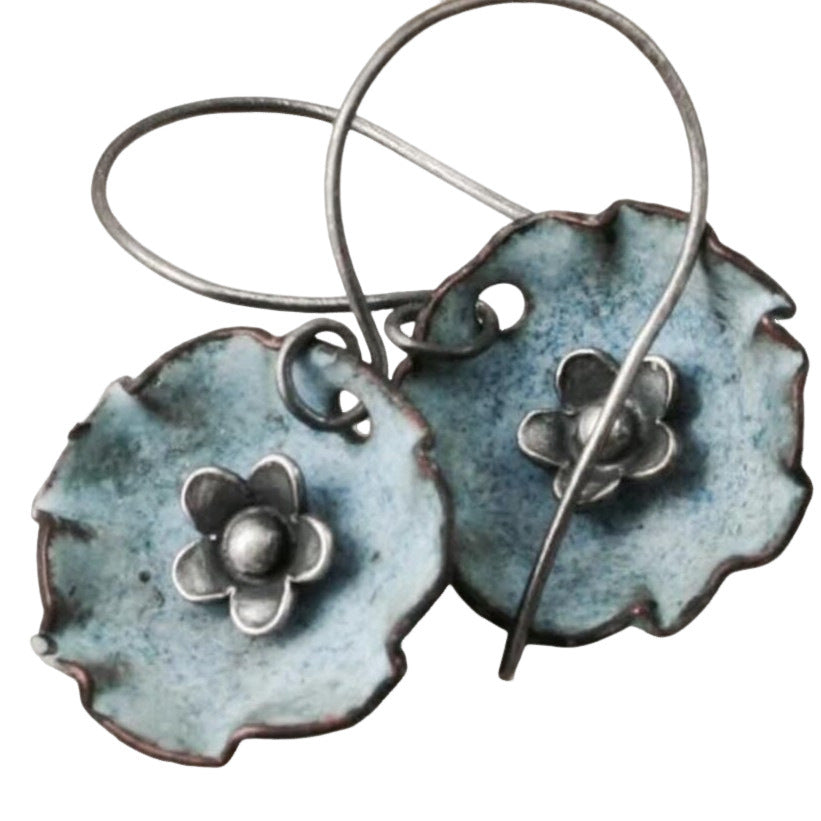 Künstlerische Retro Blume Lange Ohrringe frauen Mode