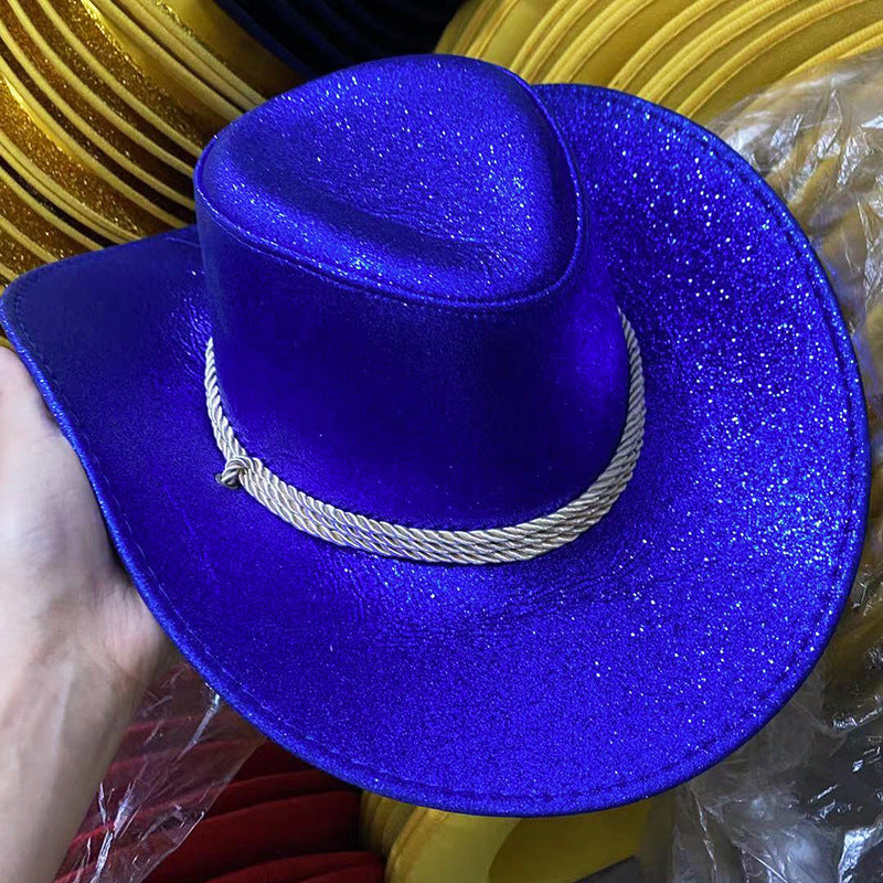 Cowboy Hat Men's Double-sided Suede Sun Hat With Wide Brim