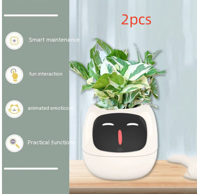Smart Planter – Endloser Spaß – Über 49 ausdrucksstarke Ausdrücke – 7 intelligente Sensoren und KI-Chips machen das Pflanzenaufziehen einfach und unterhaltsam