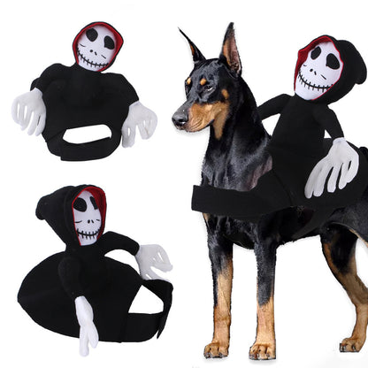 NEW Funny Pet Halloween Costume Halloween Pet Decoration Dress Up Pet Cosplay Costume Halloween Pet Clothes Spider Pumpkin Vest - X2-Shopping