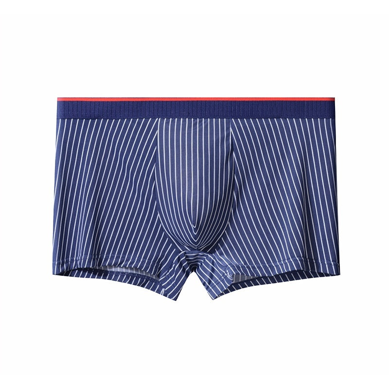 4er-Pack gestreifte nahtlose Herrenunterwäsche-Shorts