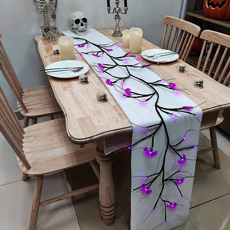 Halloween LED Weidenreben Lichterkette Coole Cartoon Fledermaus Kürbis Dekoration Für Indoor Outdoor Party Haus Dekor