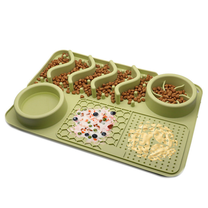 Dog Silicone Licking Pad Pet Licking Mat Silicone Smelling Mat Multifunctional Food Bowl Pets Supplies - X2-Shopping