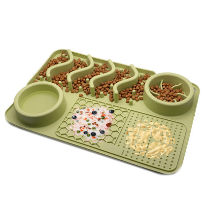 Dog Silicone Licking Pad Pet Licking Mat Silicone Smelling Mat Multifunctional Food Bowl Pets Supplies - X2-Shopping