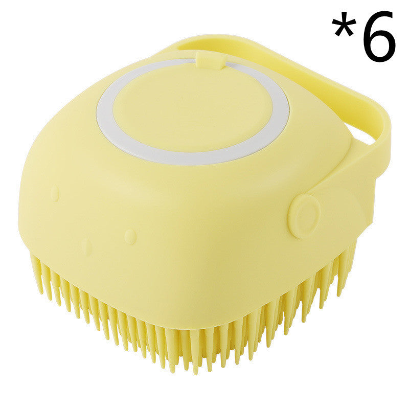 Silicone Dog Bath Massage Gloves Brush Pet Cat Bathroom Cleaning Tool Comb Brush For Dog Can Pour Shampoo Dog Grooming Supplies - X2-Shopping