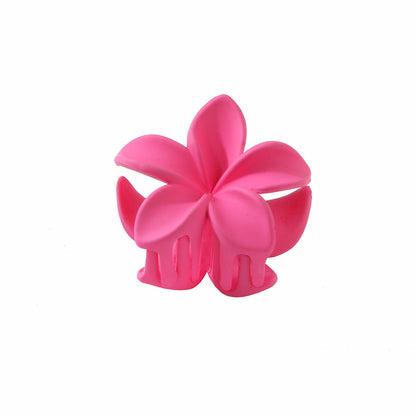 Candy Color Feather Red Solid Color Plastic Flowers Barrettes