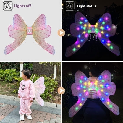 Kinder Elektrische Schmetterling Leuchtende Flügel Spielzeug Mädchen