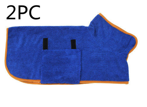 Absorbent Pet Bathrobe With Waist-wrapped Microfiber - X2-Shopping