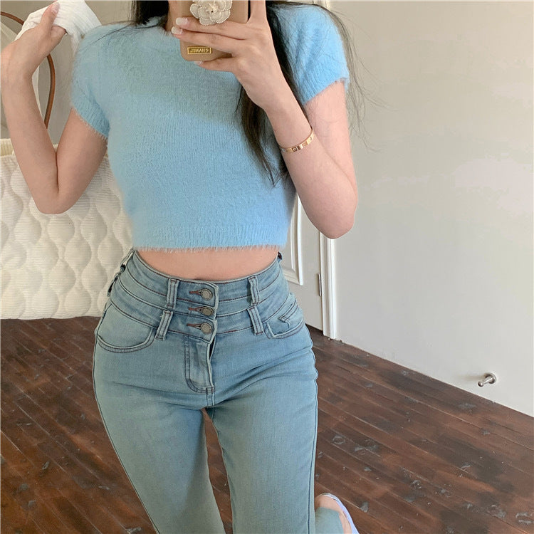 Short Sleeve Slim Fit Inner Wear Bottoming Shirt - X2-Shopping